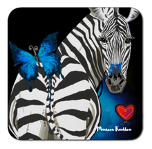 Afbeelding in Gallery-weergave laden, Onderzetters "Zebra in Love"
