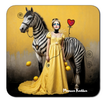 Afbeelding in Gallery-weergave laden, Onderzetters "Zebra Lady"
